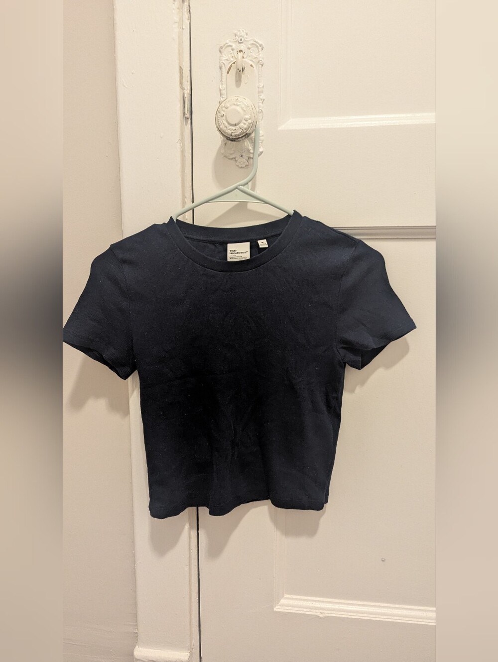 Aritzia Homestretch Rib Crew Waist Tee